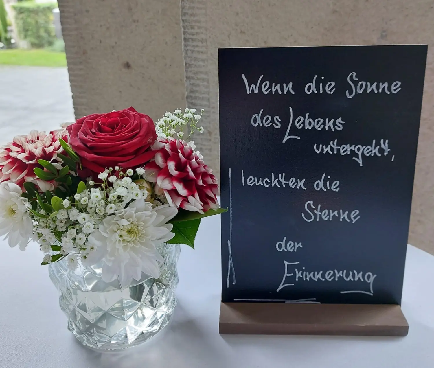 Blumen von Trauerrednerin Alexandra Kreller